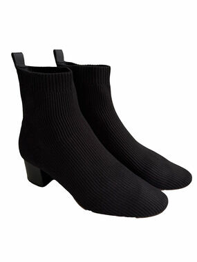 Everlane The Glove Boot ReKnit Booties Black Size 9 Comfort Stretch